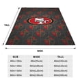 thumbnail image 3 of Manta de forro polar para sofá o cama de los San Francisco 49ers, cálida y acogedora, ligera, para todas las estaciones, decoración mullida para el hogar y el exterior, 152 x 127 cm, 3 of 5
