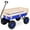 Blue, variant on Tcbosik Outdoor Wagon with 10" All-Terrain Tires, Heavy-Duty Utility Cart with Wooden Railing for Yard, Lawn, Patio, Garden, Pink