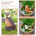 thumbnail image 4 of STRANDCHIC 4 Pcs Figurine de Hibou en Résine Statue en Forme de Hibou pour Jardin, 4 of 8