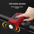 thumbnail image 4 of Kid-Friendly USB Rechargeable Bicycle Light Set: Indigo Blue Front Light with Horn, 30-LED Highlight Rear Tail Light – Waterproof, Durable & Portable Night Cycling Gear for Mountain Bikes, Ensuring, 4 of 6