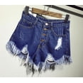 thumbnail image 4 of female fashion casual summer cool women denim booty Shorts high waists fur-lined leg-openings Big size sexy short Jeans, 4 of 6
