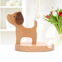 Supvox Wooden Dog Phone Stand for HandsFree Viewing Assorted Color Ergonomic Design 3.5 x 5.5 x 7 inches
