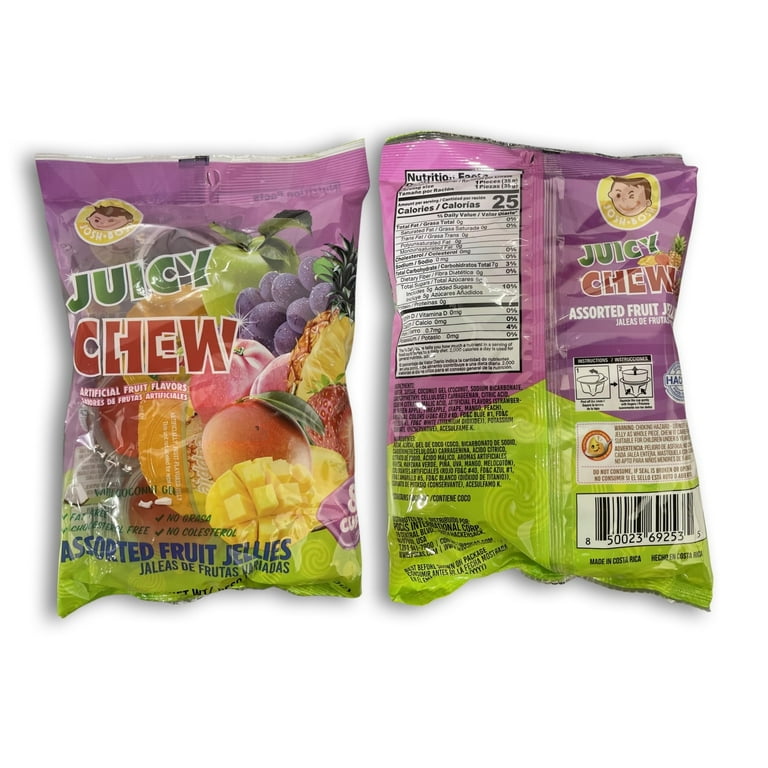 Juicy Chew Assorted Fruit Jellies Value Pack| 8 Count Bag | Pack