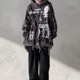 thumbnail image 5 of Sudadera con capucha y estampado gráfico para hombre, ropa masculina de color verde, estilo rock negro, estilo punk, de algodón, sencilla, de lujo, estilo Harajuku, 5 of 5