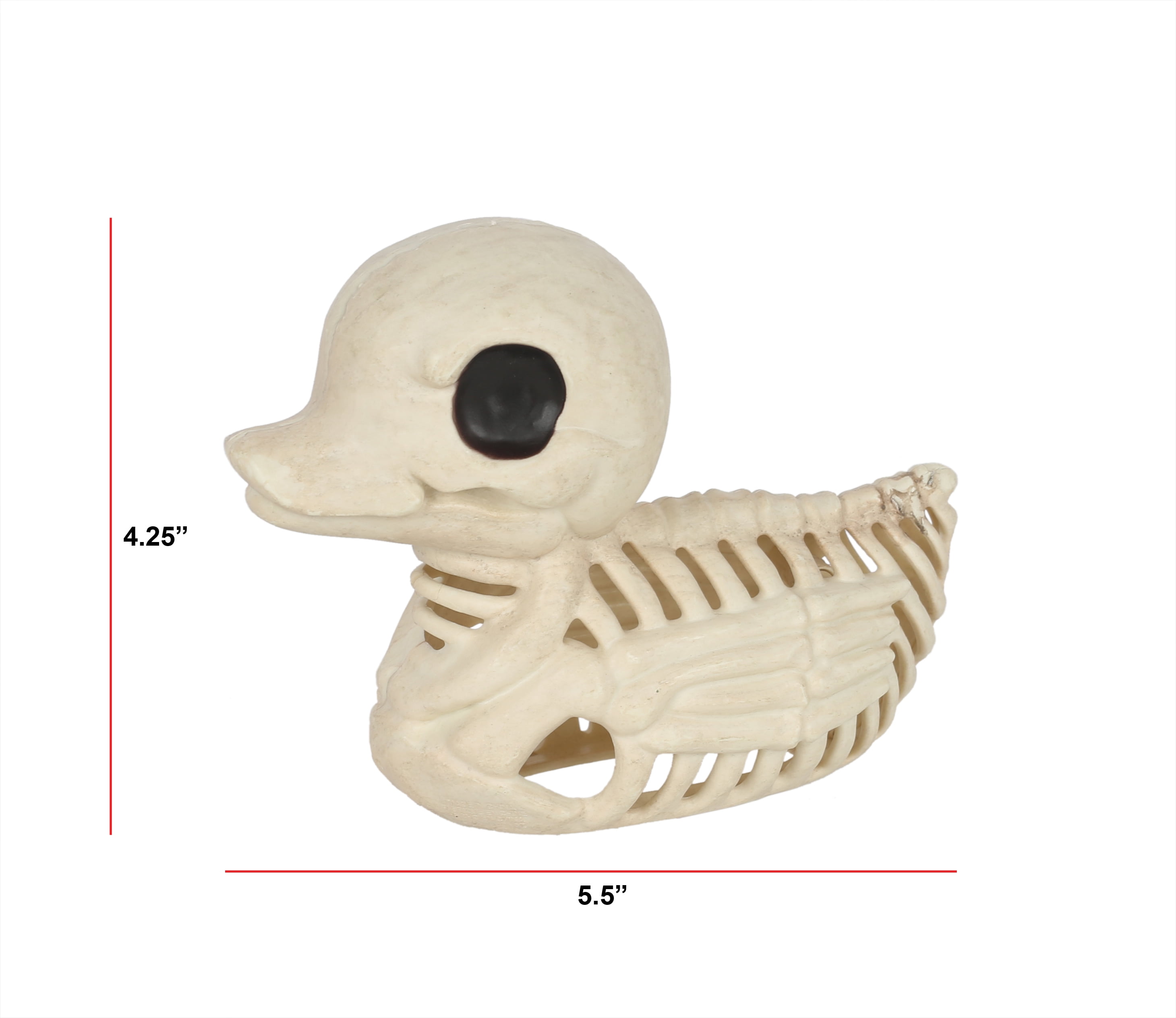 Way To Celebrate Halloween Skeleton Duck, Bone Color Plastic Decoration