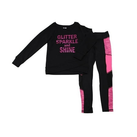 Active Life Girls 2-Pc. Size 5 L/S Sweater + Leggings Set, Glitter Sparkle Shine