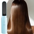 thumbnail image 5 of Cepillo alisador de pelo inalámbrico con iones negativos, calentamiento rápido, protección contra quemaduras, recargable por USB, portátil para viajes, alisa y riza todo tipo de cabello, mini, 5 of 5