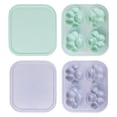 thumbnail image 4 of Feelers Ice Cube Tray, Silicone Ice Tray Molds for making Ice & Ice Cream, Creative Cute Cats Claw Style Ice Tray (Lilac & Grass, 2pcs), 4 of 7