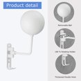 thumbnail image 4 of MesaSe Motorcycle Helmet Rack  180 Degree Rotation Helmet Rack with Hook  Wall-mounted Bike Helmet Holder  Double Hook Bike Helmet Holder for Coats Caps Baseballs Rugby Helmet, 4 of 7