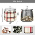 thumbnail image 2 of Yayeee Ashtray with Lid for Cigarette Smokeless Stainless Steel Home Ash Holder, Red Tartan, 2 of 7