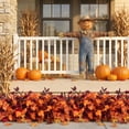 thumbnail image 5 of AcerichFad Fall Plants Outdoor, 8 Bundles Artificial Autumn Faux Plants Fake Silk Flowers for Outside Indoor Yard Garden Porch Patio Home Decor, 5 of 8