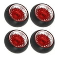 thumbnail image 1 of RC Drift Tire, Flexible 4 PCS Aluminum Alloy Plastic RC Replacement Drift Tires Slippy Surface For 1/28 RC Car, 1 of 8