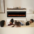 thumbnail image 5 of Simenmax 42'' Electric Fireplace in-Wall Recessed and Wall Mounted Fireplace Heater,Linear Fireplace with Multicolor Flame,Timer,Low Noise,Remote Control,Black, 5 of 17