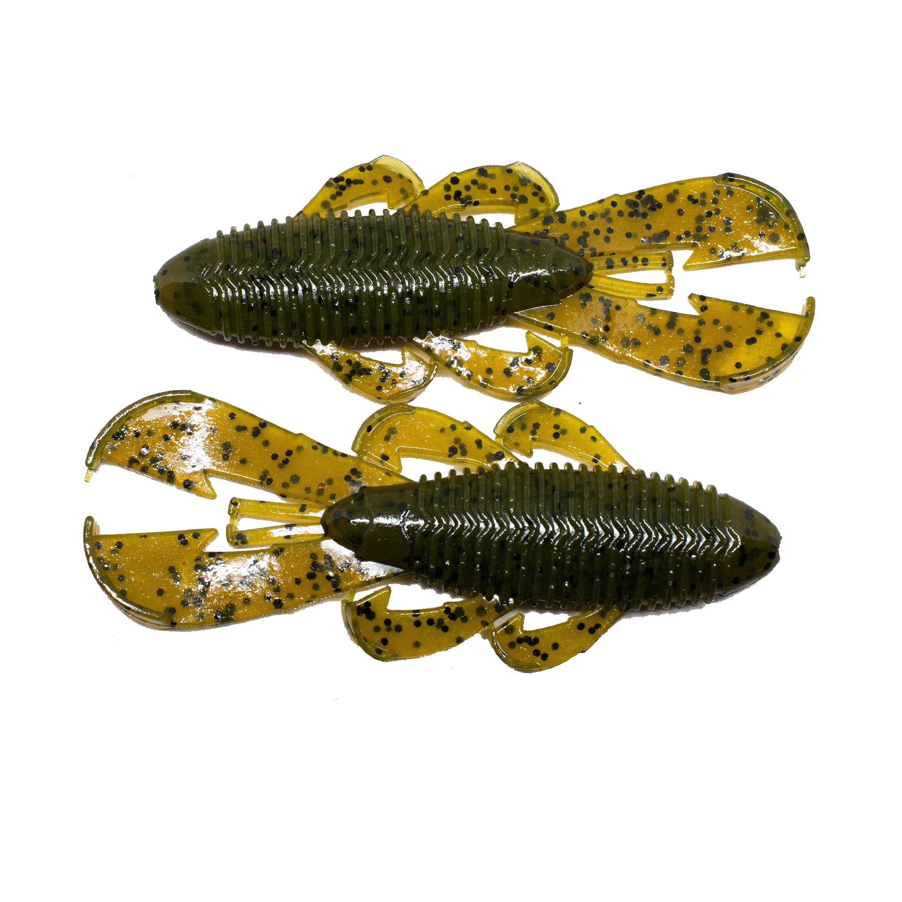 (2 pack) Googan Baits Bandito Bug Soft Plastic Lure, Green Pumpkin, 4 in
