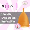 thumbnail image 2 of Blossom Menstrual Cup, Reusable Silicone Cup (Large, Orange), 2 of 5