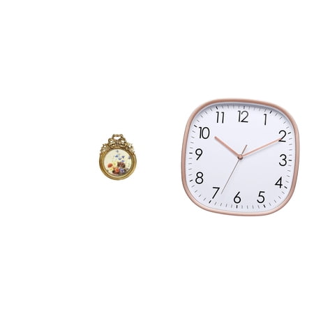 Wall Clock Ornate Photo Frame Vintage Resin Construction for Elegant Home Wedding Gift Decor