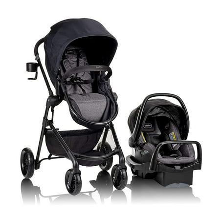 UPC: 0032884192762 | Evenflo Pivot Modular Travel System with SafeMax Rear-Facing Infant Car Seat (Casual Gray) Unisex