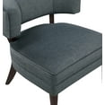 thumbnail image 6 of CoSoTower Elegant Style Accent Chair Dark Gray Velvet Upholstery Barrel-Back Solid Wood Luxury Living Room Furniture 1PC, 6 of 6