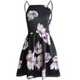 thumbnail image 3 of FANCYINN Women’s Floral Print Short Dress Spaghetti Strap Backless Mini Skater Dress Purple Floral XS, 3 of 6
