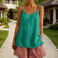 thumbnail image 2 of BILIKEYU Loose Fit Linen Tank Tops Women, Casual Sleeveless Cami Breathable Cotton Summer Shirts Flowy Beach Cruise Vacation Outfits, Blackish Green, 2 of 9