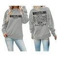 thumbnail image 2 of Women's Sweatshirts 2025 Wrestling Mom Sweatshirt Long Sleeve Crewneck Graphic Pullover Tops Sweatshirt for Women, 2 of 5