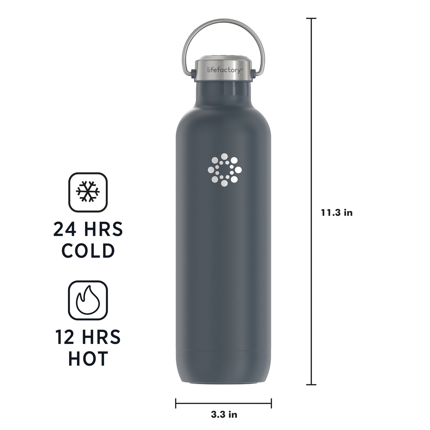 Lifefactory 32-Oz. Stainless Steel Vacuum-Insulated Sport Bottle