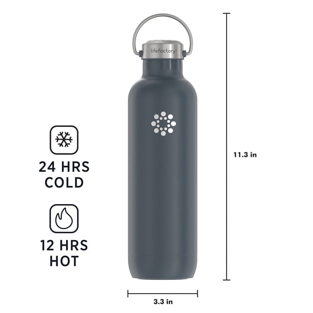 Lifefactory 32-Oz. Stainless Steel Vacuum-Insulated Sport Bottle