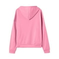 thumbnail image 5 of Mohiass Back to School Zip Up Hoodies for Women Casual Long Sleeve Hooded Jacket Oversized Lightweight Sweatshirts Tops with Pocket Pink S, 5 of 5