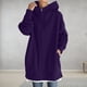 thumbnail image 1 of Puntoco Sudadera con capucha de color sólido con cremallera y manga larga para mujer con bolsillos Puntoco Puntoco-1, 1 of 8