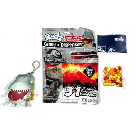 Radz Jurassic World Candy Dispenser Sealed 5 Packs Dinosaurs