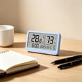 thumbnail image 4 of Digital Alarm Clock Temperature Humidity Monitor LED Display Time Date Desk Clock 3.4 In for Bedroom Office Kitchen Nightstand Table Indoor Comfort Monitor Home Weather Station Alarm Clock, 4 of 6