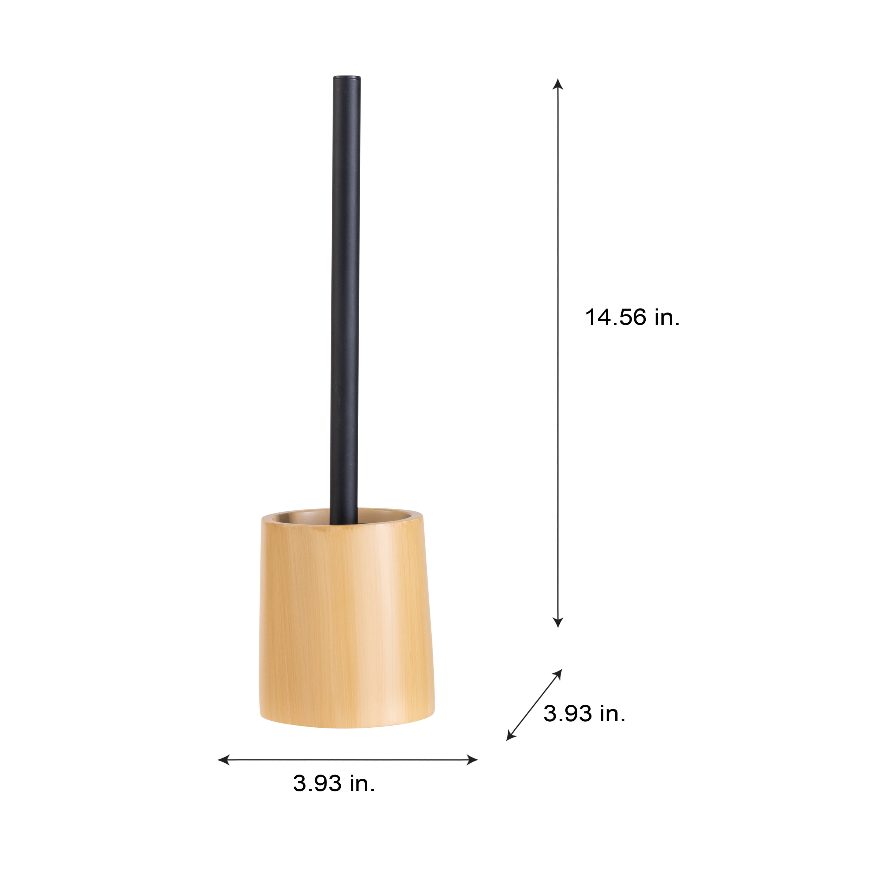 Bath Bliss Toilet Brush with Wood finish Holder
