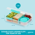 thumbnail image 4 of Sistema® Bento Create To Go™ Caja Bento con contenedor de almacenamiento de alimentos para 6 tazas con tapa y divisores, paquete de 2, verde menta, 4 of 5