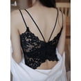 thumbnail image 5 of PULLIMORE Womens Sexy V Neck Lace Camisole Bra Swallowtail Butterfly Back Spaghetti Strap Tank Top Shirts (L/XL, Black), 5 of 9