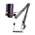 thumbnail image 3 of Yinanstore Gaming USB Microphone Podcast Microphone Angle Adjustable Computer Mic with Flexible Hanging Arm for PC Gaming Recording Black, 3 of 7