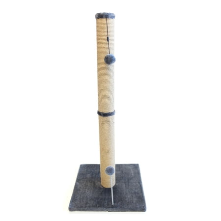 Cat Craft 36 inch Jute Scratching Post (Grey Fur 16x16 Base)