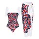 thumbnail image 1 of Gibobby Trajes de Baño Mujer Traje de baño de mujer con tapa Sporlike Cintura alta Dos piezas Push Up Tropical Monokini Traje de baño de moda(Rojo,G), 1 of 2