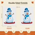 thumbnail image 2 of Winter Versatile Garden Flags for Balcony Yard Outdoor Porch Backyard, Cute Cartoon Happy Snowman Garden Flags for Outdoor Double Colored Washable Durable House Decor 28x40inch, 2 of 6
