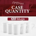 thumbnail image 5 of Smarty Had A Party 8 oz White with Silver Plastic Coffee Mugs with Handles Set of 120 Disposable Cups for Hot Beverages, Tea, and Parties, Elegant Drinkware for Events, 5 of 7