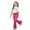 C54/Hot Pink, variant on XIYON Cute Clothes For Girls Stylish Girls Casual Outfit With Bow Printed And Flared Pants 2 Piece Toddler Comfy Daily Wear 9-10 Years