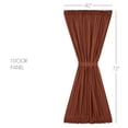 thumbnail image 5 of VHC Brands Primitive Burgundy Check Rod Pocket Cotton Tie Back(s) Curtain, Door Panel 72x40, Red, 5 of 5
