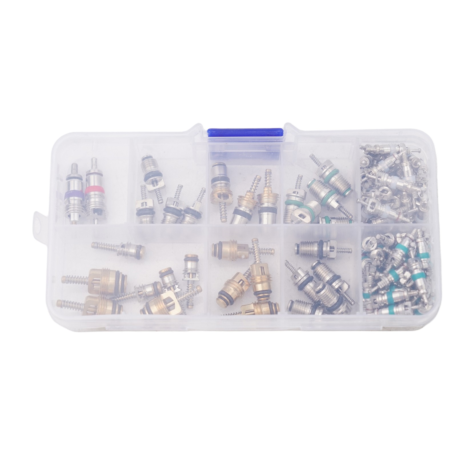 102Pcs R134A Car A/C Air Conditioning Valve Cores Tool Kit Fit For 1/4\" 5/16\" Service Ports To Remove And Install The Valve Core
