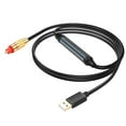 thumbnail image 1 of KSRplayer Adaptador de Audio USB a Óptico, Convertidor Digital USB a a Fibra SPDIF para PC/Laptop/consola de Videojuegos – 16-bit/96kHz, 1.5M/4.92ft (No para TV), 1 of 15