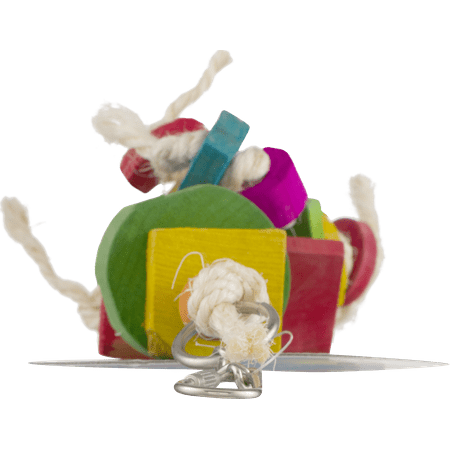 Hartz Feather Frenzy Bird Toy, Rope and Wood Combination