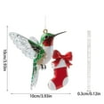 thumbnail image 2 of Noothes Glittering Christmas Bird Ornaments Set of Acrylic Bird Decorations for Tree Colorful Nature-Inspired Christmas Decor Elegant Hanging Home and Yard Decorations, 2 of 9