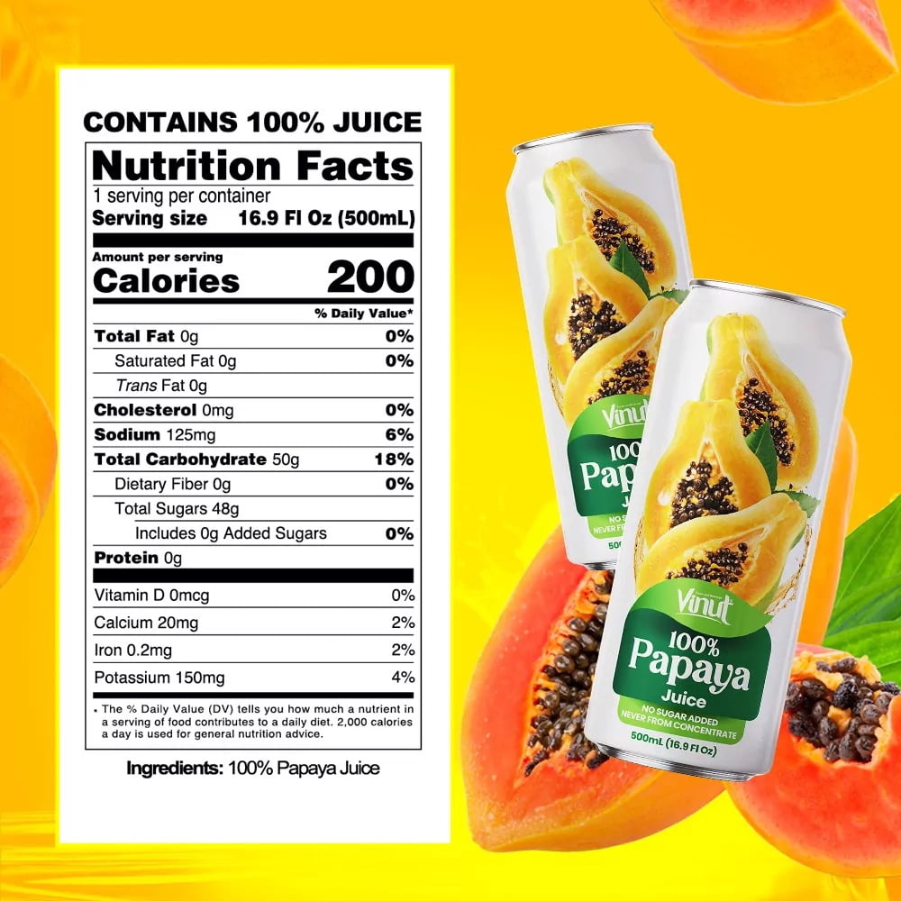 Vinut 16.9 fl oz 100% NFC Papaya Juice Drink (No Sugar Added)
