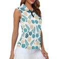 thumbnail image 4 of Whosucclay Tropical Leaf Print Golf Tank Tops for Women, Fashion Workout Tank Tops All Match Slim Golf Shirts, 4 of 8