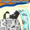 thumbnail image 5 of Soccer and Team Gray Pattern 17" School Backpacks for Teens,Waterproof Oxford Fabric,S-Shape Padded Straps for School,Travel,Hiking,Camping, 5 of 6