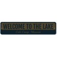 thumbnail image 2 of Vintage Lake Welcome Novelty Sign, Metal Wall Decor - 4x18 inches, 2 of 4