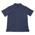 thumbnail image 4 of WIZUTIZ Mens Linen Button Down Shirt Casual Short Sleeve Spread Collar Summer Beach Dress Shirts Lightweight Work Shirt, 4 of 5